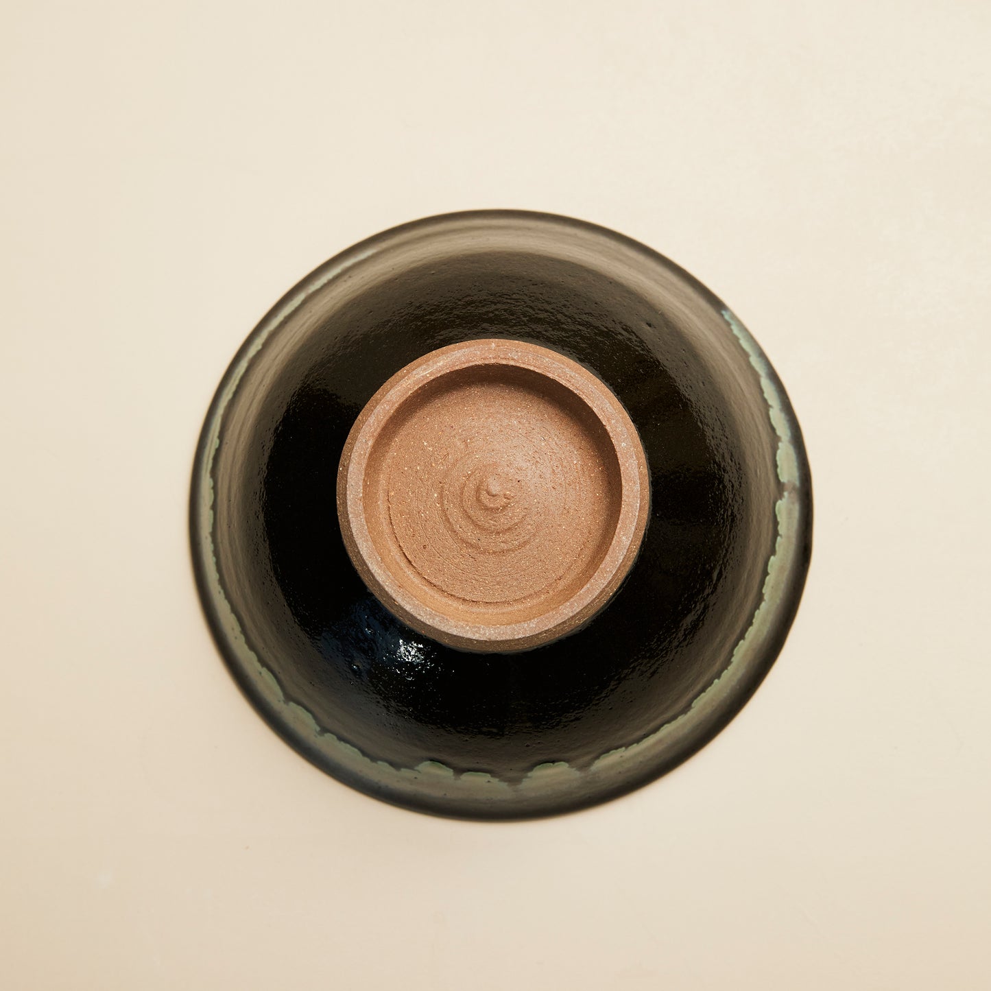 龍門司焼 川原史郎 丼【黒釉青流】