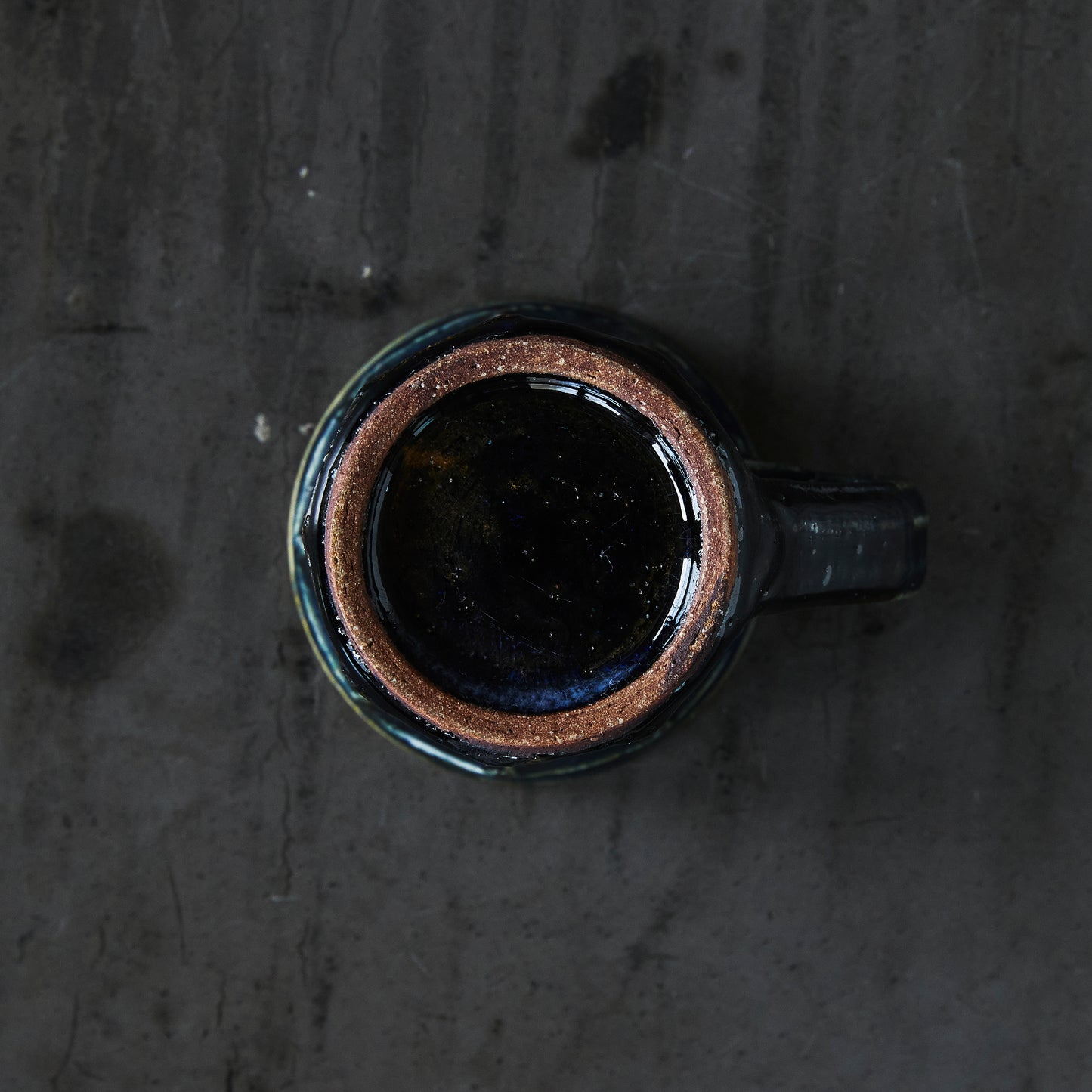 小代焼 ふもと窯 井上尚之 マグ【青】