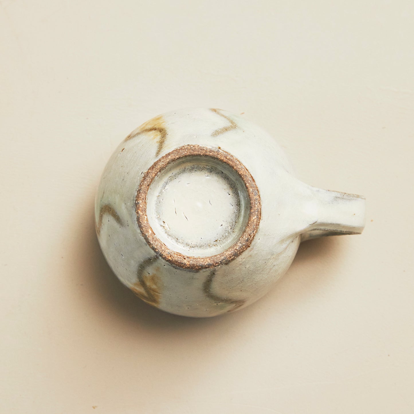 小代焼 ふもと窯 井上亮我 マグ 【指描き】