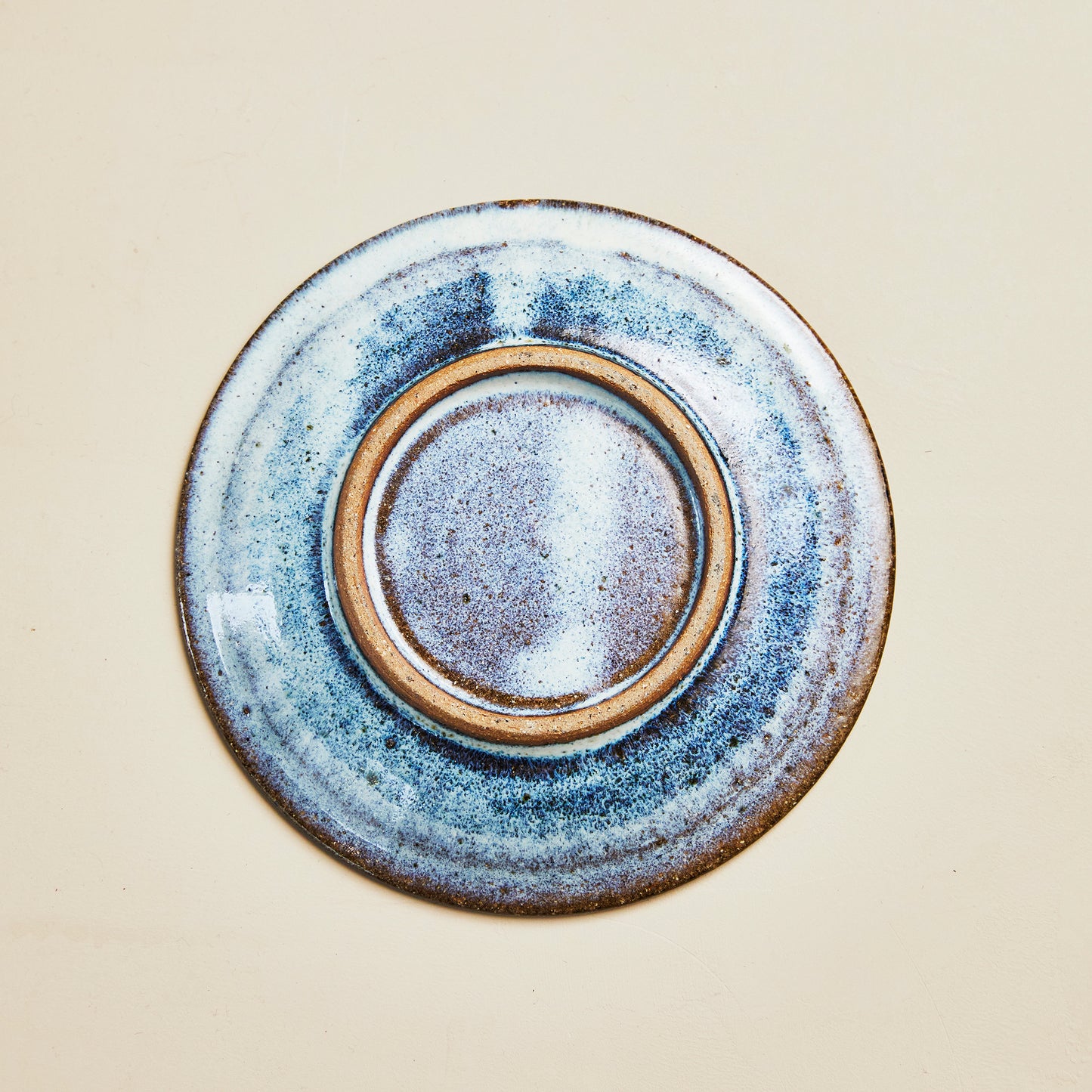 小代焼 ふもと窯 井上亮我 5寸皿【白、青】