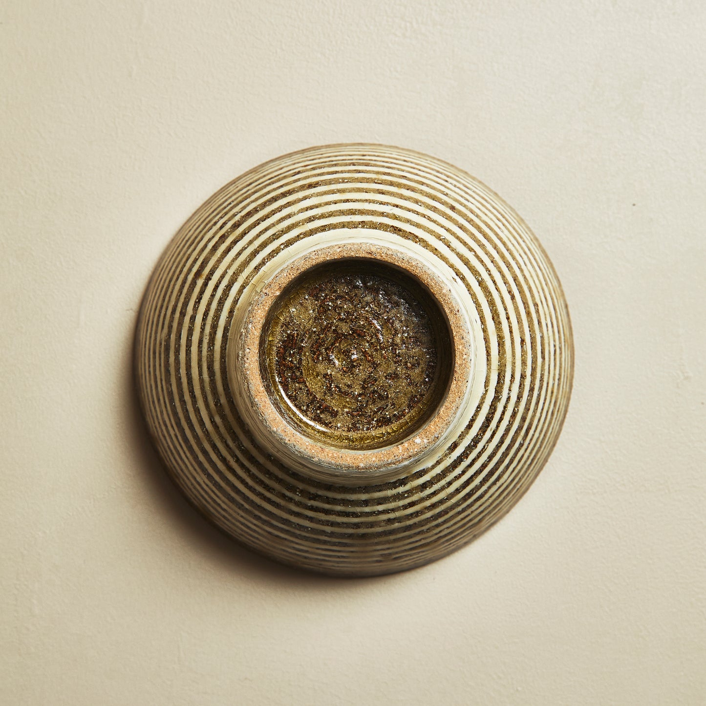 小代焼 ふもと窯 井上亮我 飯椀 【櫛描き】