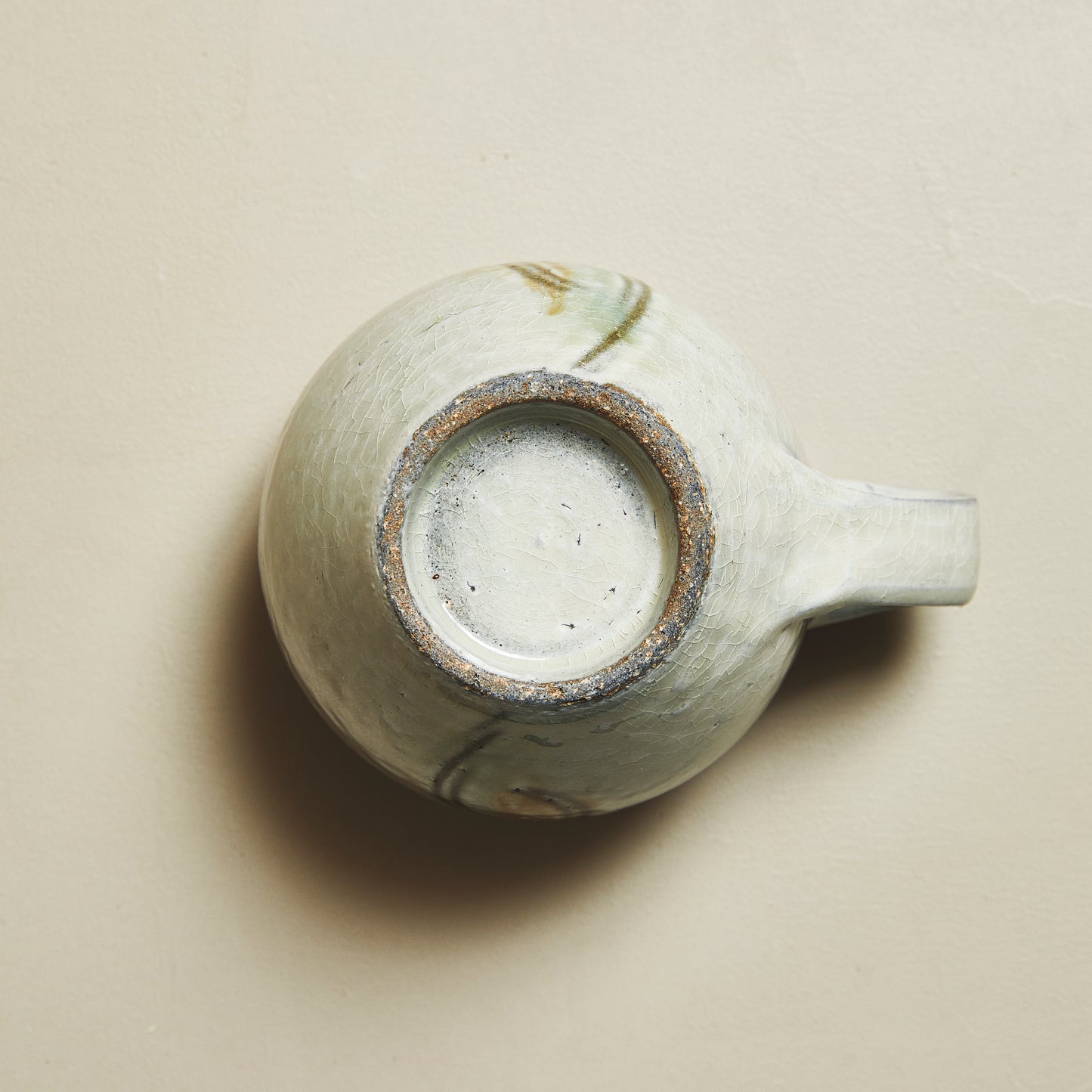 小代焼 ふもと窯 井上亮我 マグ 【櫛描き・黄】