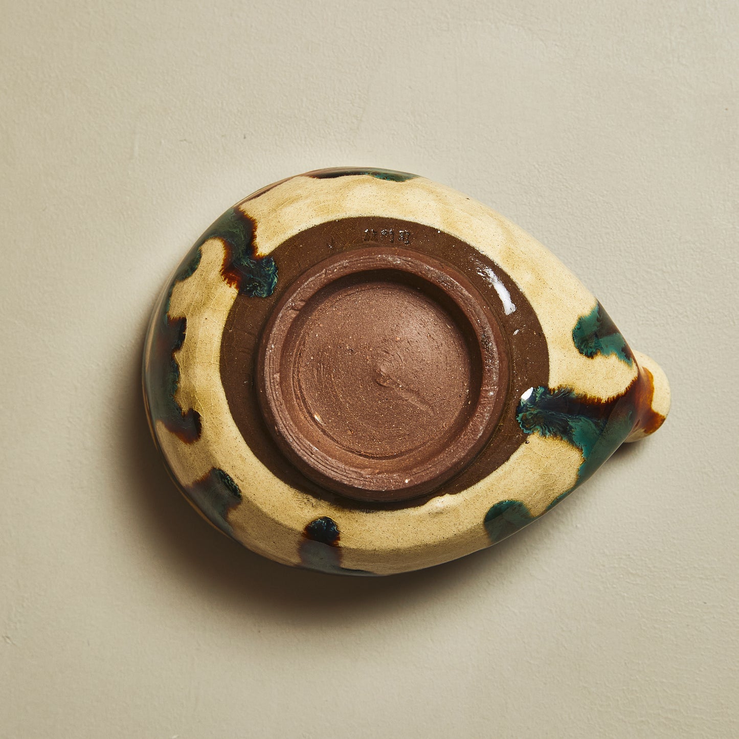 龍門司焼 川原史郎 湯冷まし【三彩】