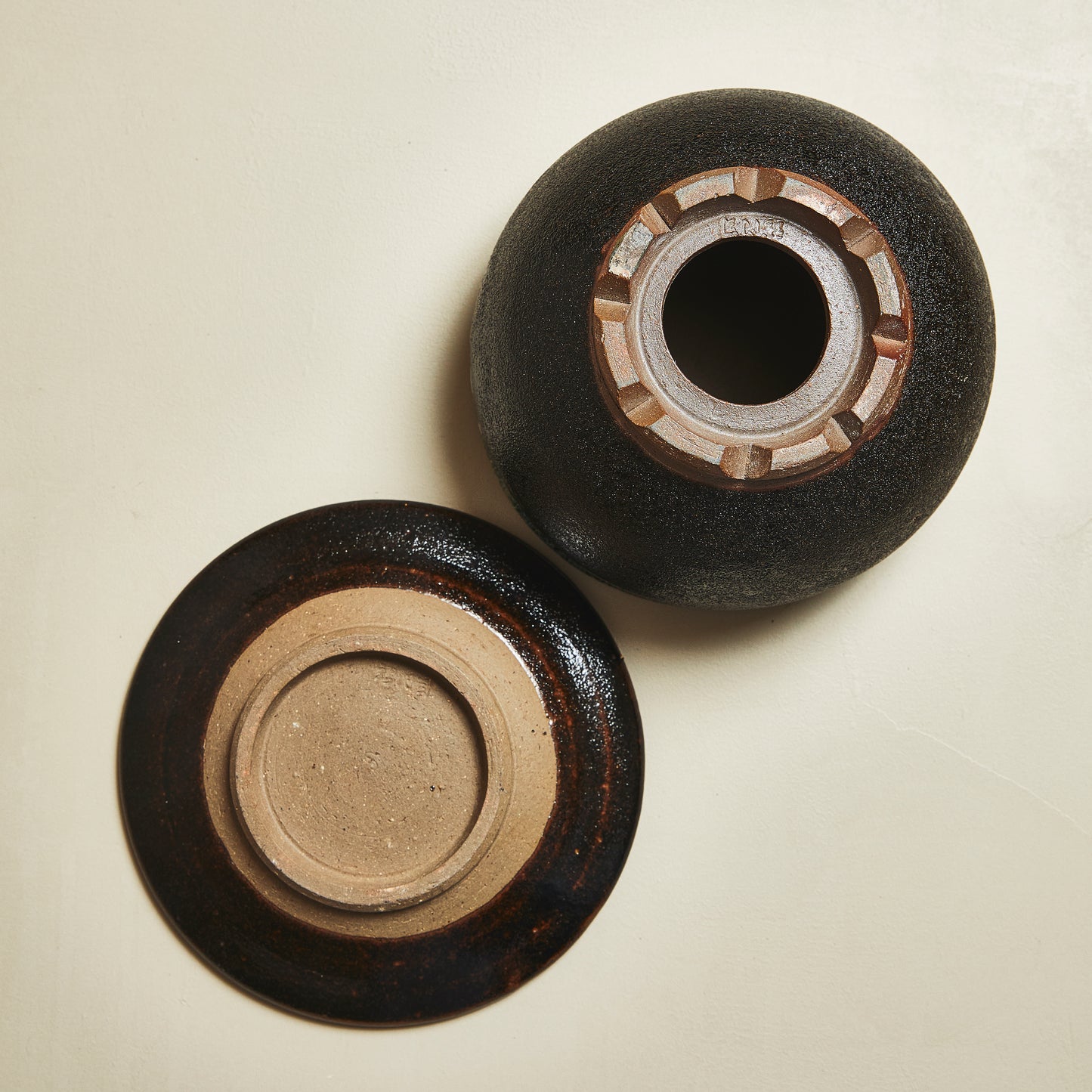 龍門司焼 川原史郎 植木鉢【白流し】