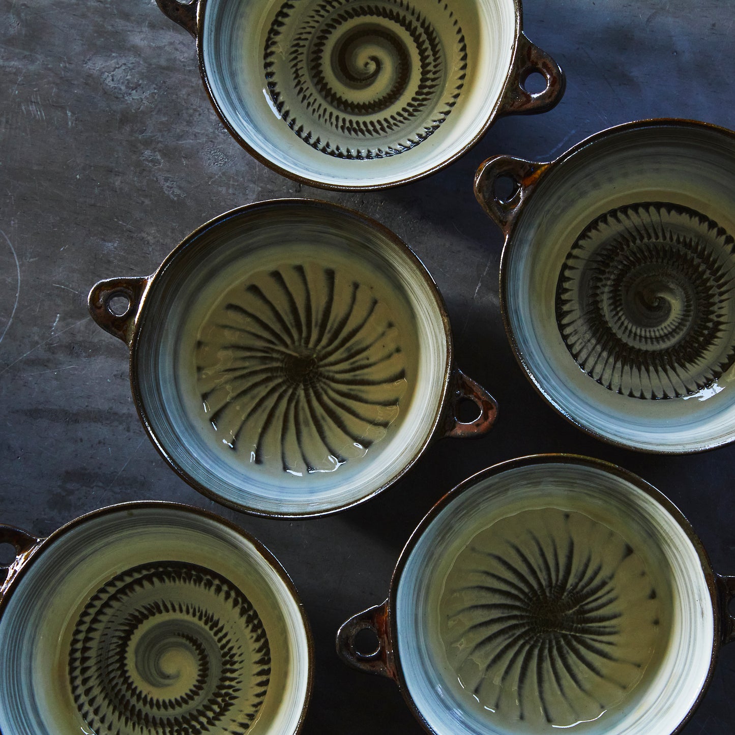 小鹿田焼 坂本拓磨 スープボウル【飛び鉋】