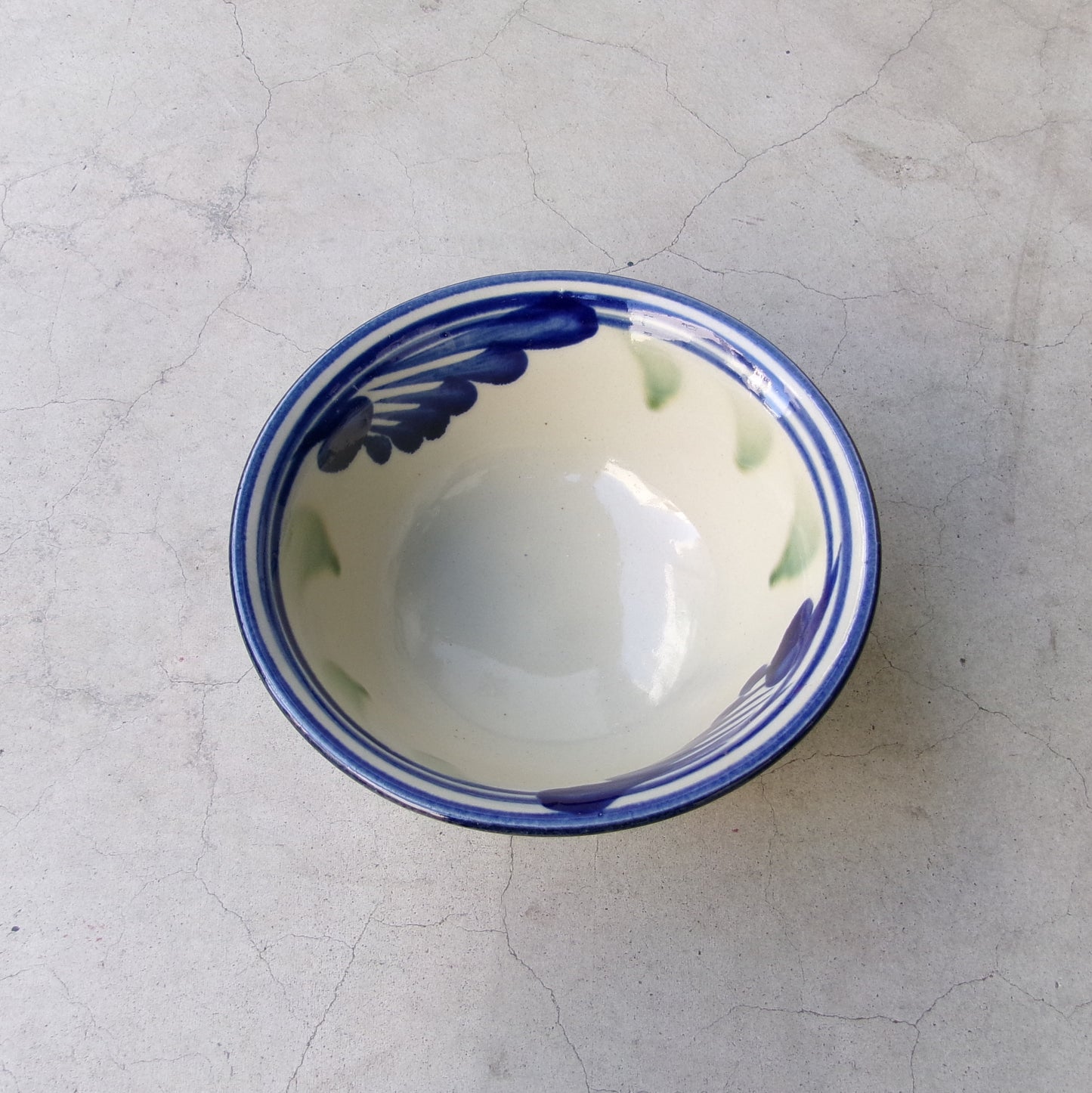 壺屋焼 陶眞窯 そばマカイ【線引唐草】