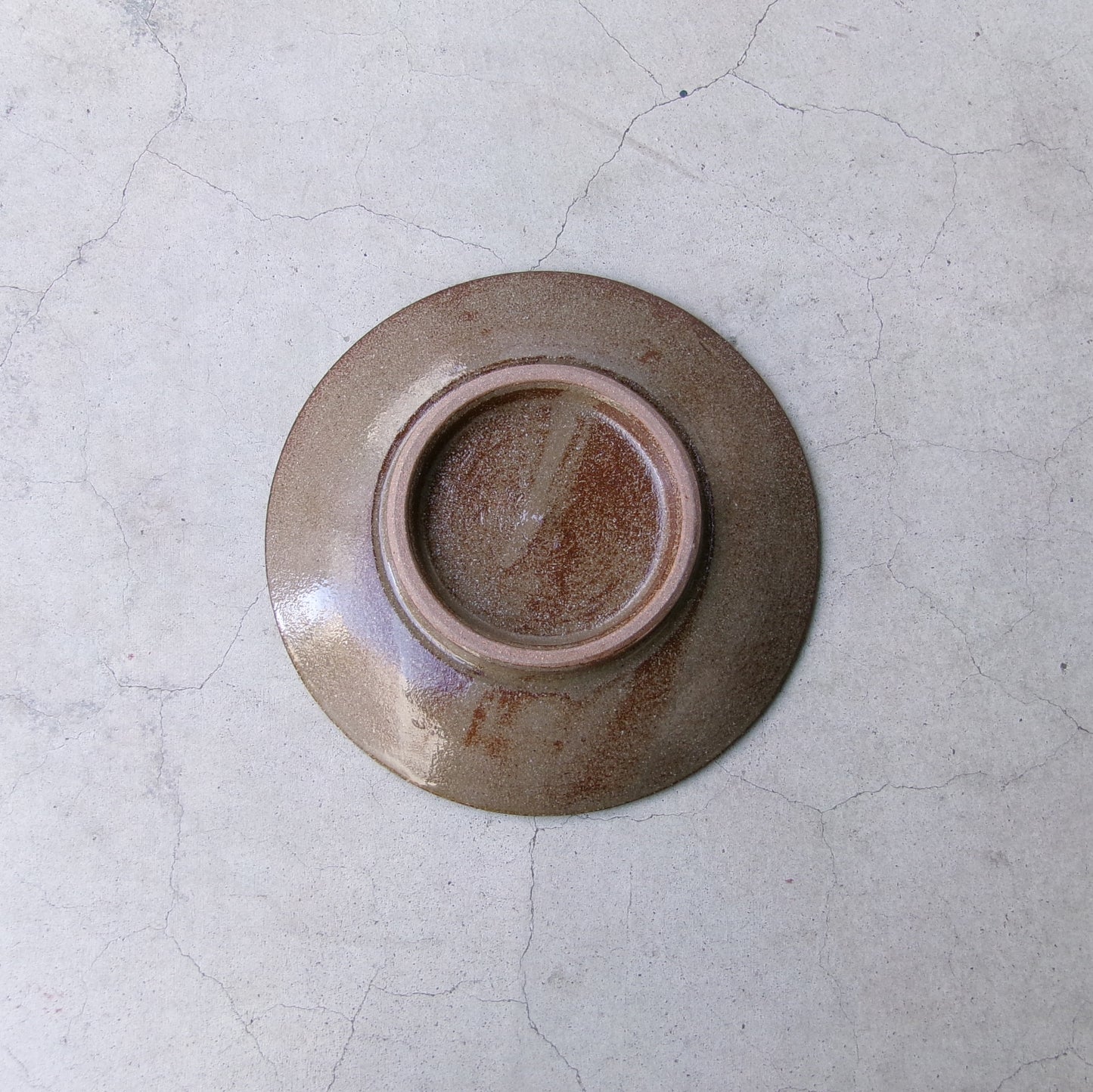 壺屋焼 陶眞窯 5寸皿【赤絵刷毛目】